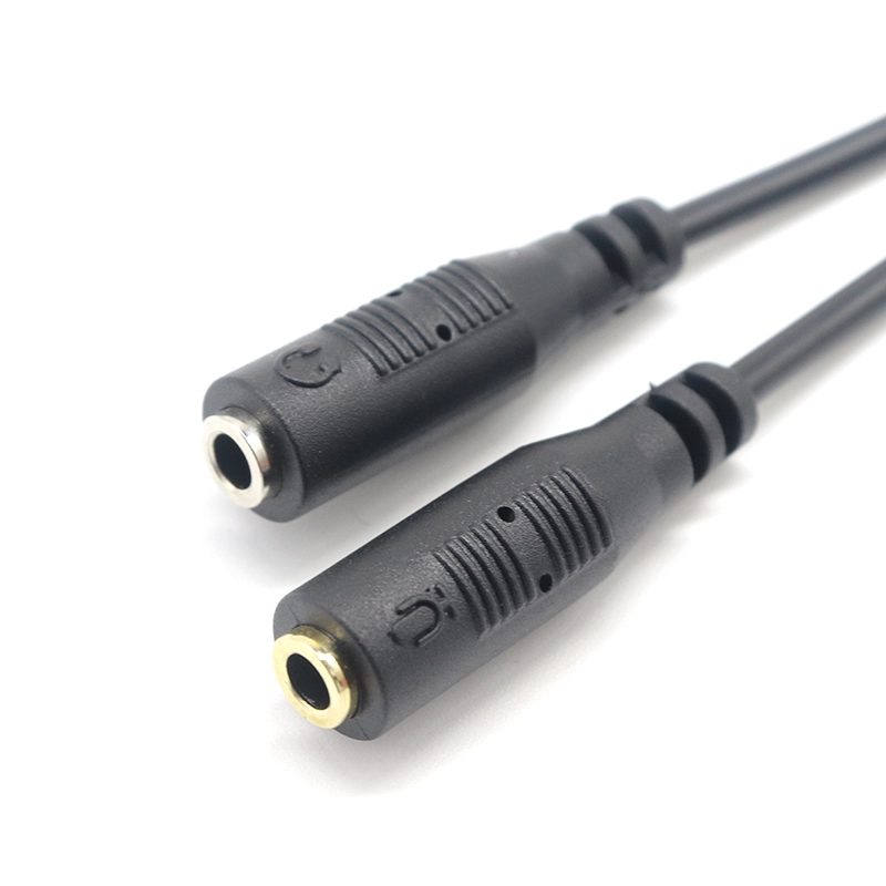 中国 RJ9 4P4C 转双 3.5mm 音频插头耳机转接线 制造商