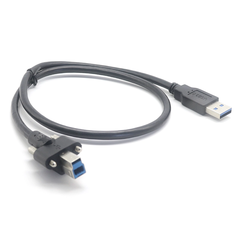 중국 표준 USB 3.0 A 남성-이중 나사 잠금 USB B 남성 프린터 케이블 제조업체