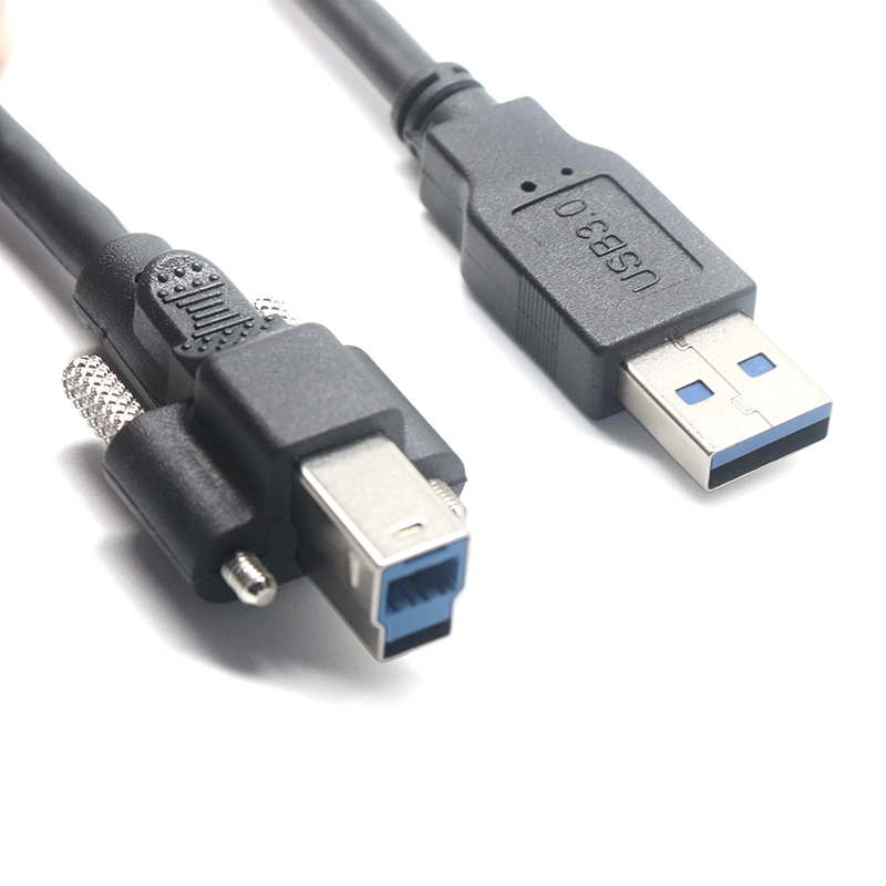 중국 표준 USB 3.0 A 남성-이중 나사 잠금 USB B 남성 프린터 케이블 제조업체