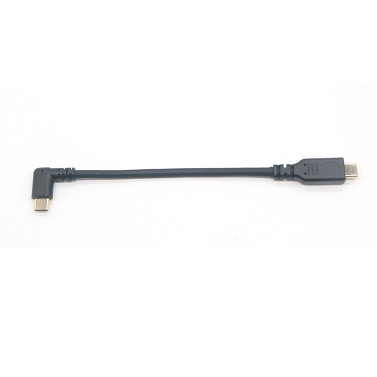 China USB 3.1 Type C tot 90 graden haaks Type C mannelijke gegevensoverdracht oplaadkabel voor tablet-pc fabrikant
