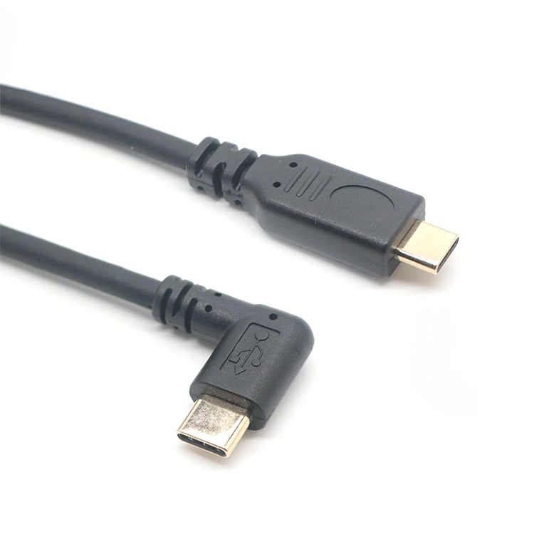 China USB 3.1 Type C tot 90 graden haaks Type C mannelijke gegevensoverdracht oplaadkabel voor tablet-pc fabrikant