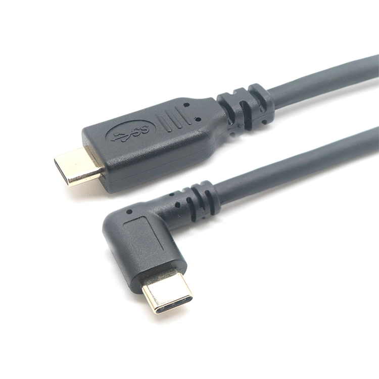 China USB 3.1 Type C tot 90 graden haaks Type C mannelijke gegevensoverdracht oplaadkabel voor tablet-pc fabrikant