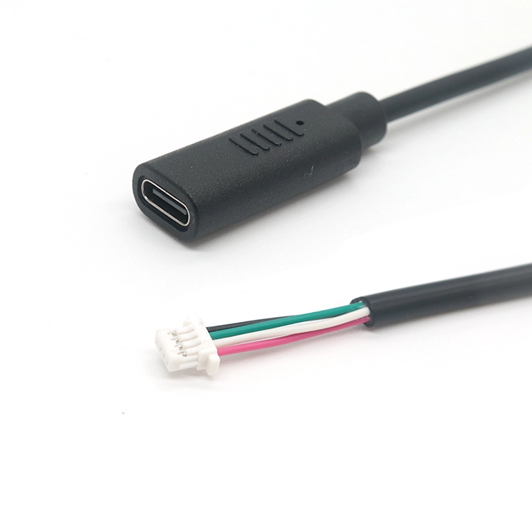 중국 USB 2.0 유형 C 암-SH1.0 피치 -4Y 흰색 하우징 터미널 와이어 제조업체