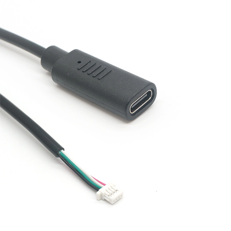 중국 USB 2.0 유형 C 암-SH1.0 피치 -4Y 흰색 하우징 터미널 와이어 제조업체