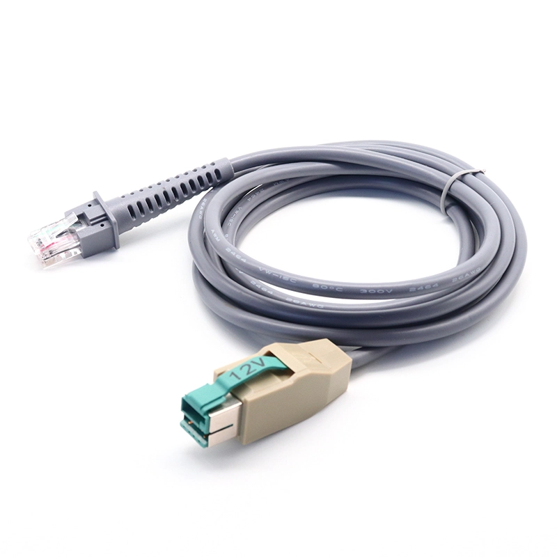 中国 用于 DATALOGIC Gryphon 扫描仪的 RJ50 10P10C TPUW 到有源 USB 12V 扫描仪电缆 制造商