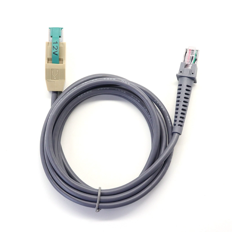 中国 用于 DATALOGIC Gryphon 扫描仪的 RJ50 10P10C TPUW 到有源 USB 12V 扫描仪电缆 制造商