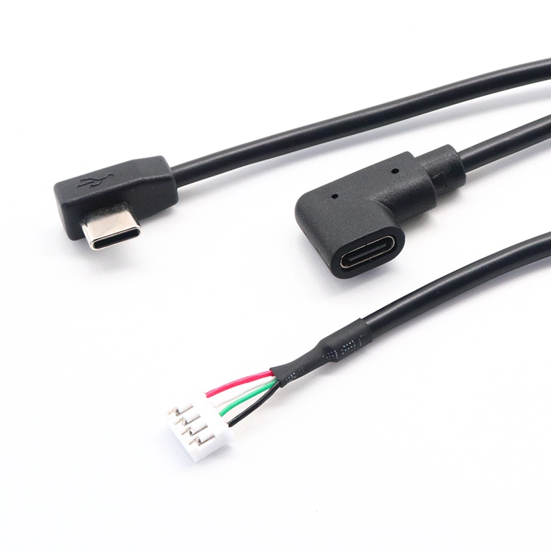 China Y splitter USB Type C male to 90 degree right angle USB Type C female extension cable with PH 2.0 4pin housing manufacturer