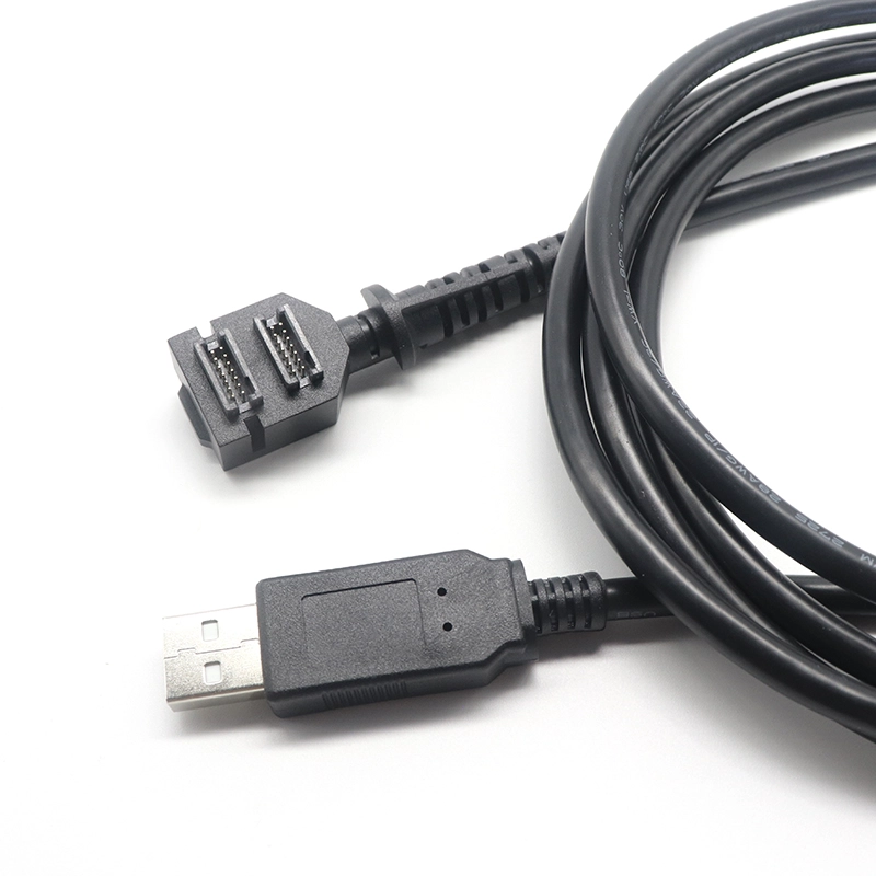 China Verifon USB Cable for VX 805/820 Scan Cable USB 2.0 A Male to Double 14Pin Pitch 1.27 IDC Cable manufacturer