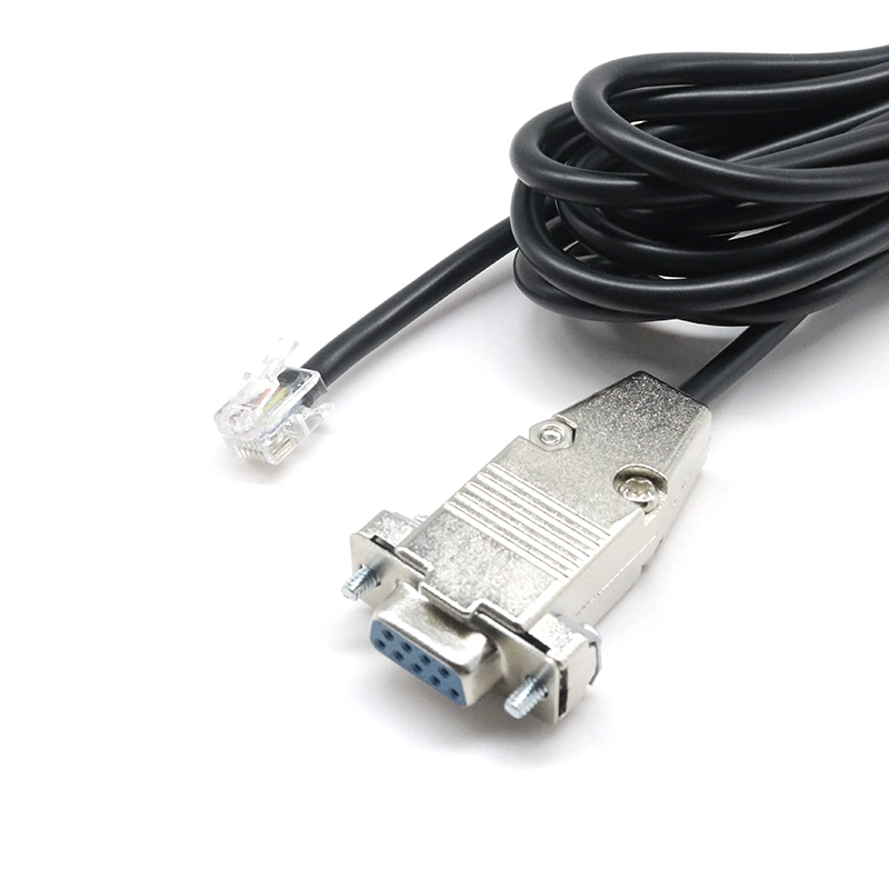 China Null modem DB9 Serial RS232 female to RJ12 6P6C Adapter Cable for APC PDU 940-0144A manufacturer