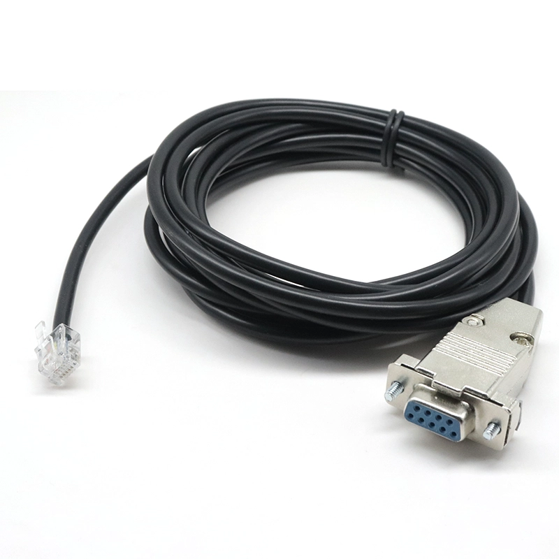 China Null modem DB9 Serial RS232 female to RJ12 6P6C Adapter Cable for APC PDU 940-0144A manufacturer