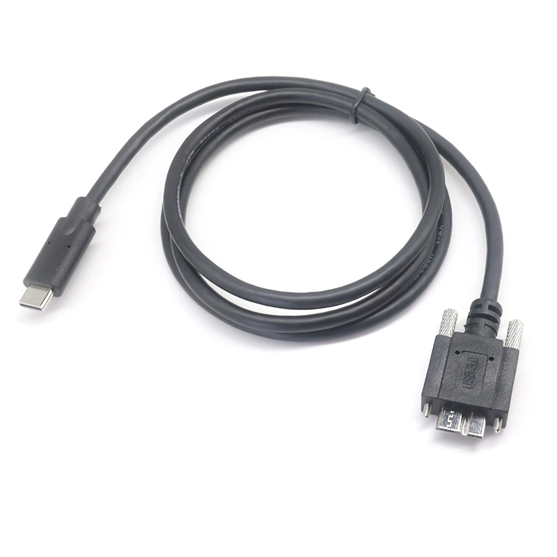 China Straight USB C to USB 3.0 Micro B Screw locking cable manufacturer