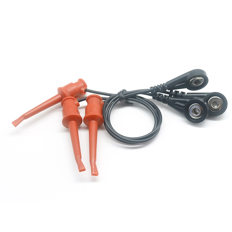 Chine 3,5mm 4,0mm électrocardiogramme Clamp test Hook Clamp test Lead Copper Soft Cable Lead fabricant