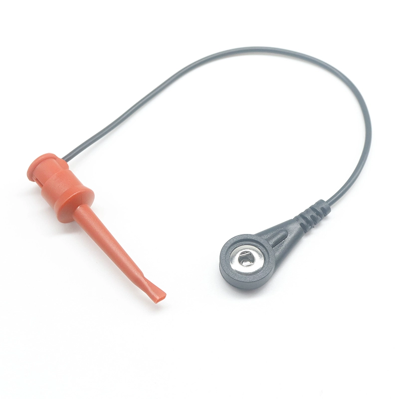 Chine 3,5mm 4,0mm électrocardiogramme Clamp test Hook Clamp test Lead Copper Soft Cable Lead fabricant