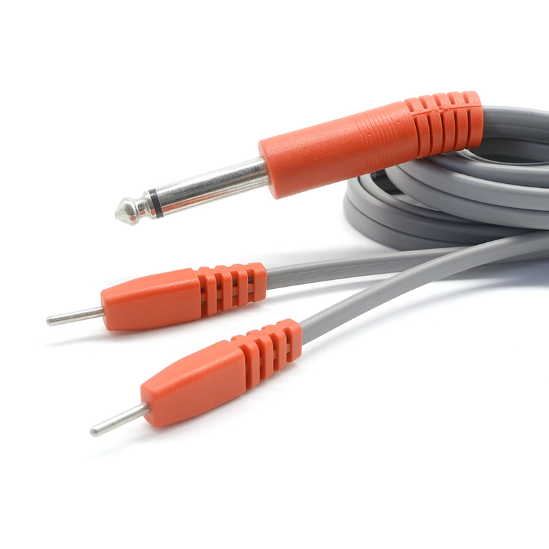 China Fio condutor DEZENAS EMS 2,0MM Eletrodo de unidade de dezenas para fio condutor de ECG de 6,35 mm de 1/4 de polegada fabricante