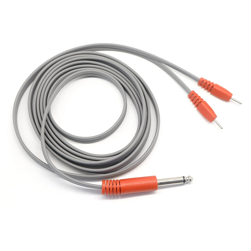 China Fio condutor DEZENAS EMS 2,0MM Eletrodo de unidade de dezenas para fio condutor de ECG de 6,35 mm de 1/4 de polegada fabricante