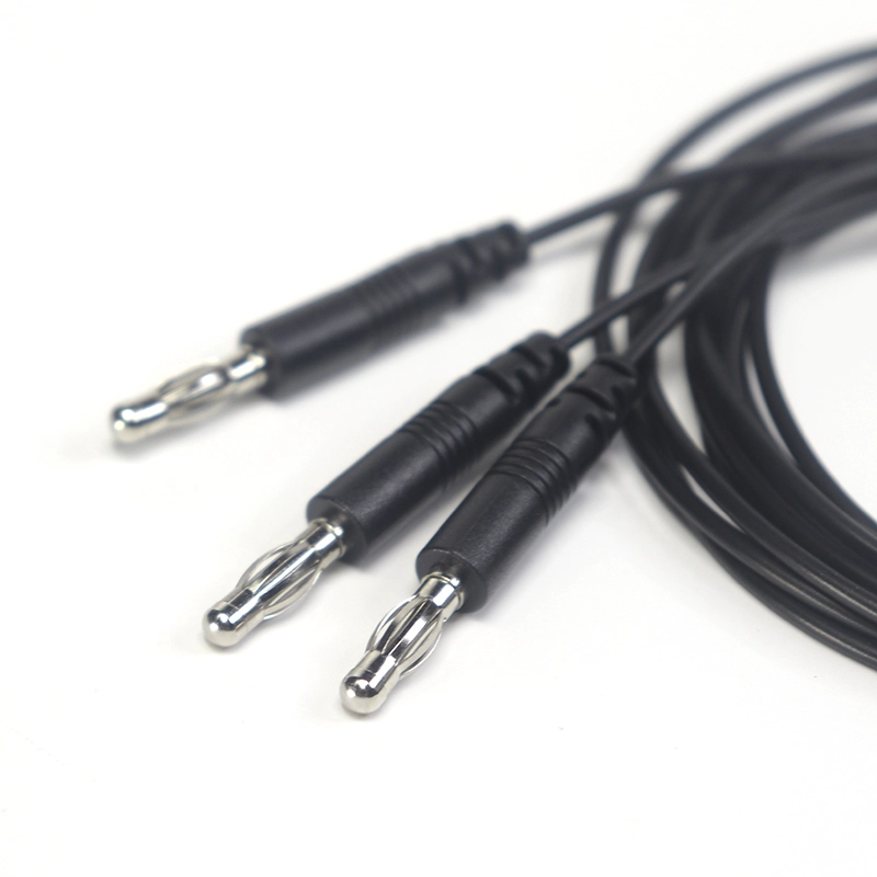 China EKG EKG-Adapterkabel 3,5 mm 4,0 mm Elektroden EKG-Druckknopf auf 4,0-mm-Bananenkabel Hersteller