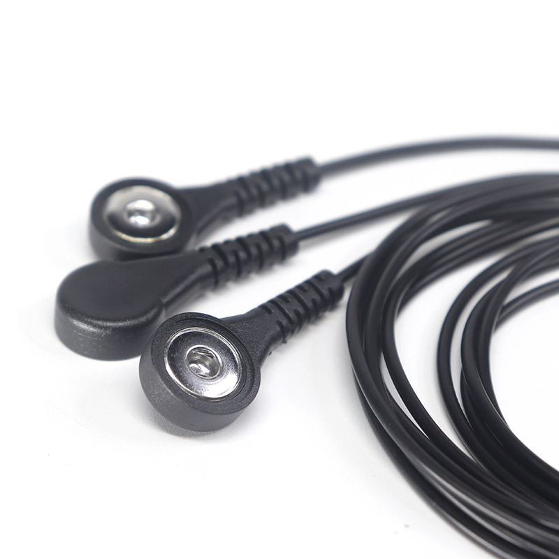 China EKG EKG-Adapterkabel 3,5 mm 4,0 mm Elektroden EKG-Druckknopf auf 4,0-mm-Bananenkabel Hersteller
