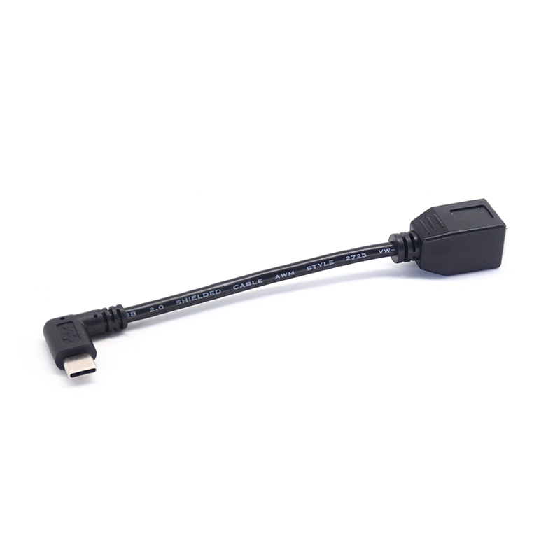 الصين 90 درجة الزاوية اليمنى USB نوع C ذكر إلى كابل طابعة محول USB B أنثى الصانع