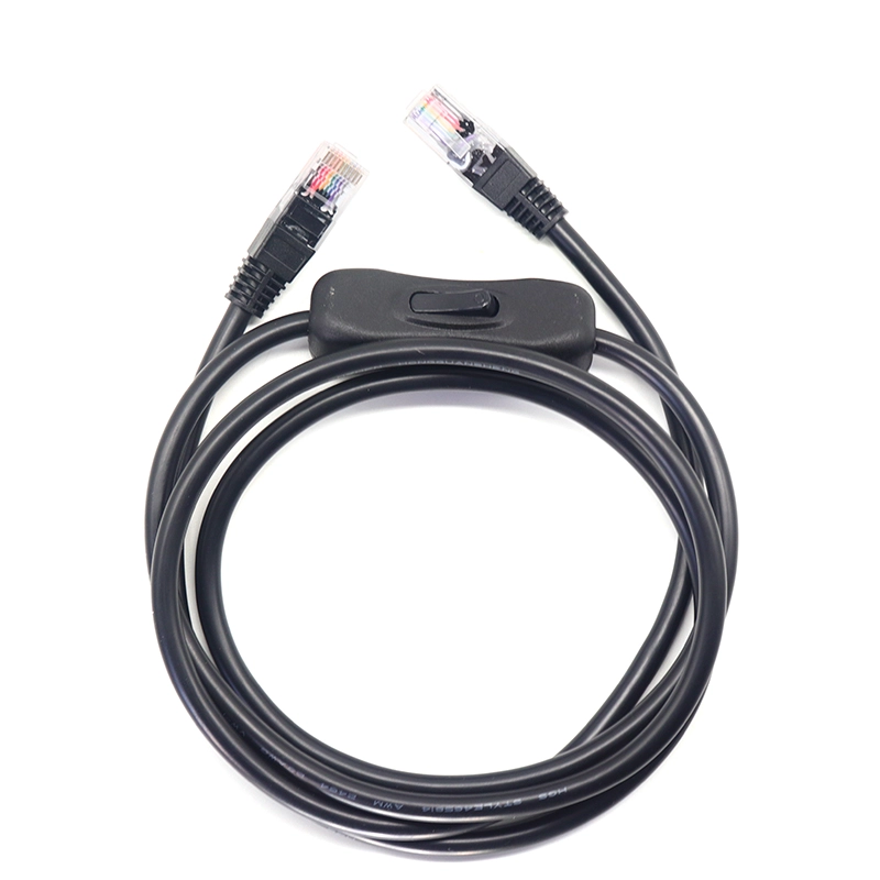China Power on off switch RJ45 Male to RJ45 Male cord manufacturer