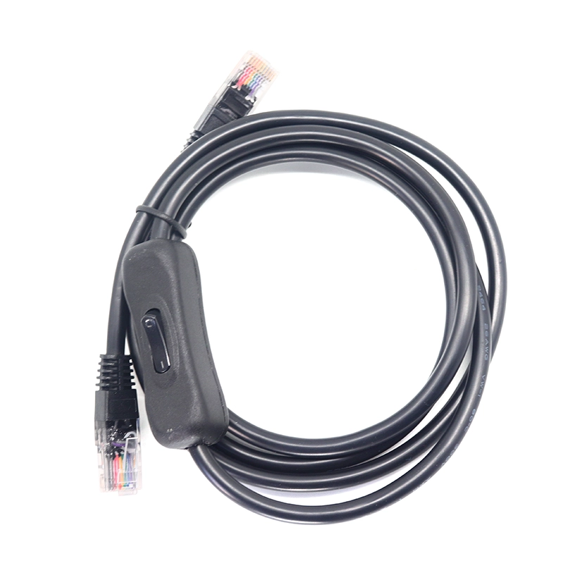 China Power on off switch RJ45 Male to RJ45 Male cord manufacturer