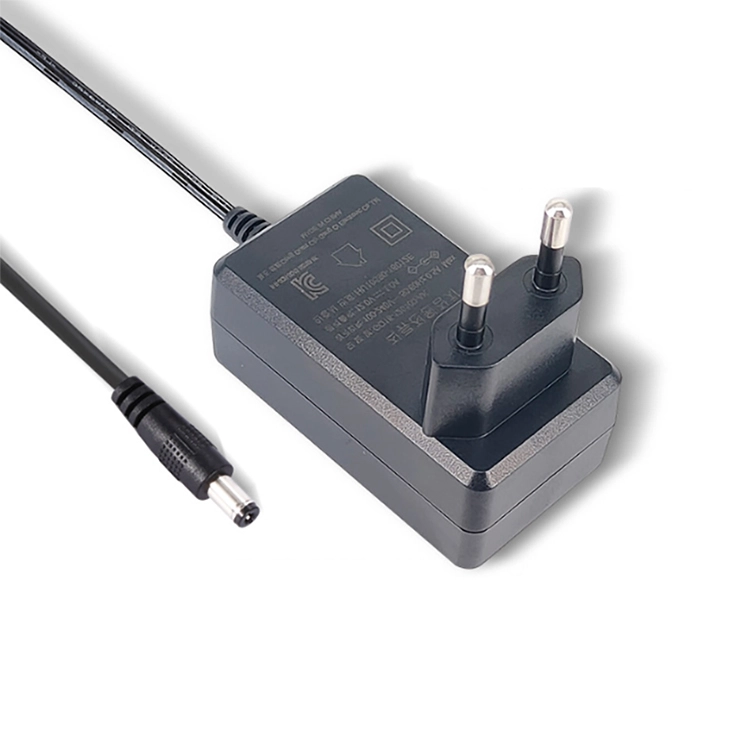 中国 定制欧盟美国英国 KC Pug 12W 12V 1A 壁挂式 AC/DC 插头电源适配器 制造商