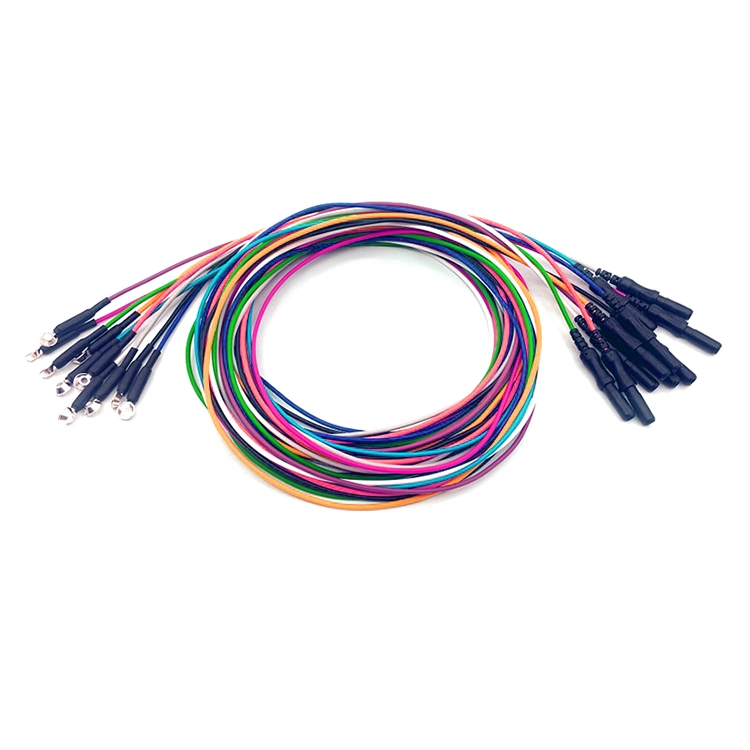 Çin 2.0mm PIN DIN'den Altın kaplama EEG Kupalarına Elektrot fizik tedavi elektrot kablosu üretici firma