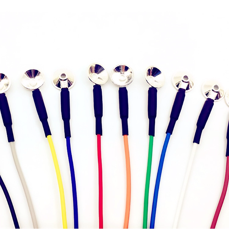 Çin 2.0mm PIN DIN'den Altın kaplama EEG Kupalarına Elektrot fizik tedavi elektrot kablosu üretici firma