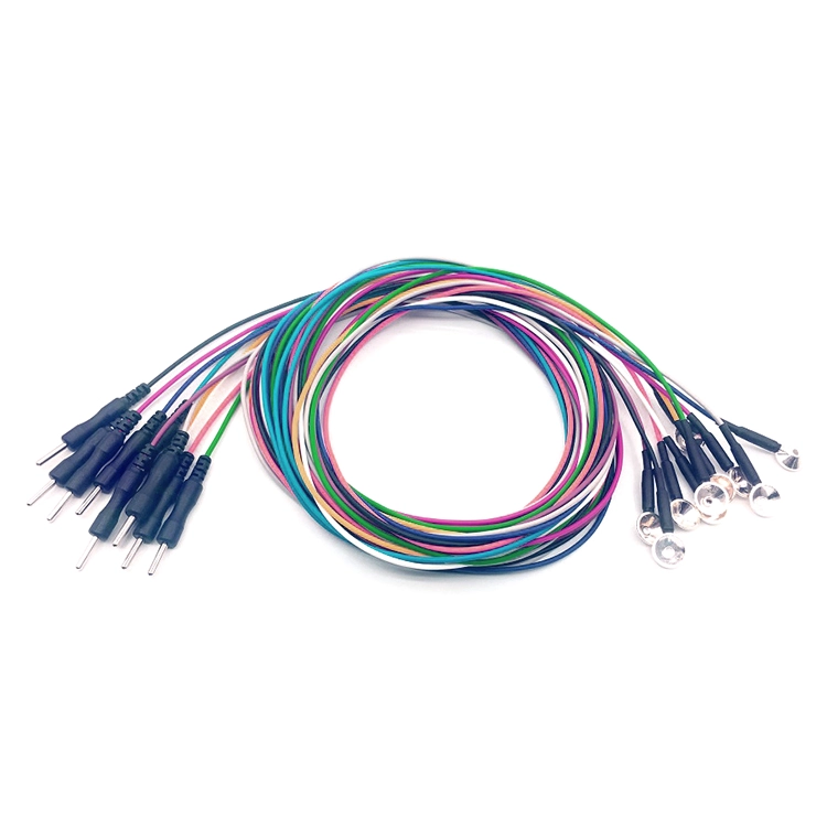 Çin 2.0mm PIN DIN'den Altın kaplama EEG Kupalarına Elektrot fizik tedavi elektrot kablosu üretici firma