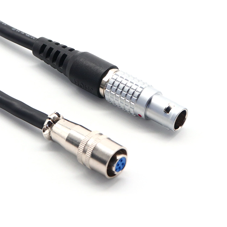 China FGG 1B 8P Metal Self-locking to 6 Pin Aviation Plug power cable for Non Destructive Testing manufacturer