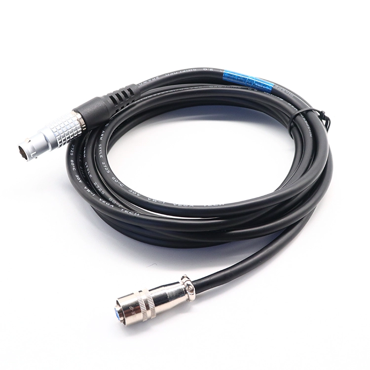 China FGG 1B 8P Metal Self-locking to 6 Pin Aviation Plug power cable for Non Destructive Testing manufacturer