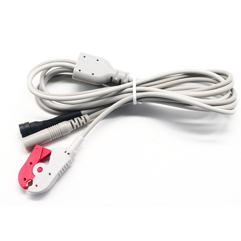 China Wasserdichter M5-5P an EKG-EKG-Elektrodenclip an 2,0-mm-Elektrodenbuchsen-Steckerkabel für EMG-Gerät Hersteller