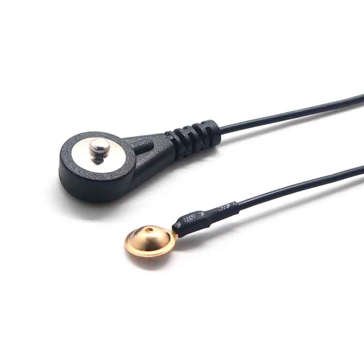 China EKG 4,0 mm Snap-Stecker auf EEG Gold Cups Physiotherapie-Elektrodenkabel Hersteller