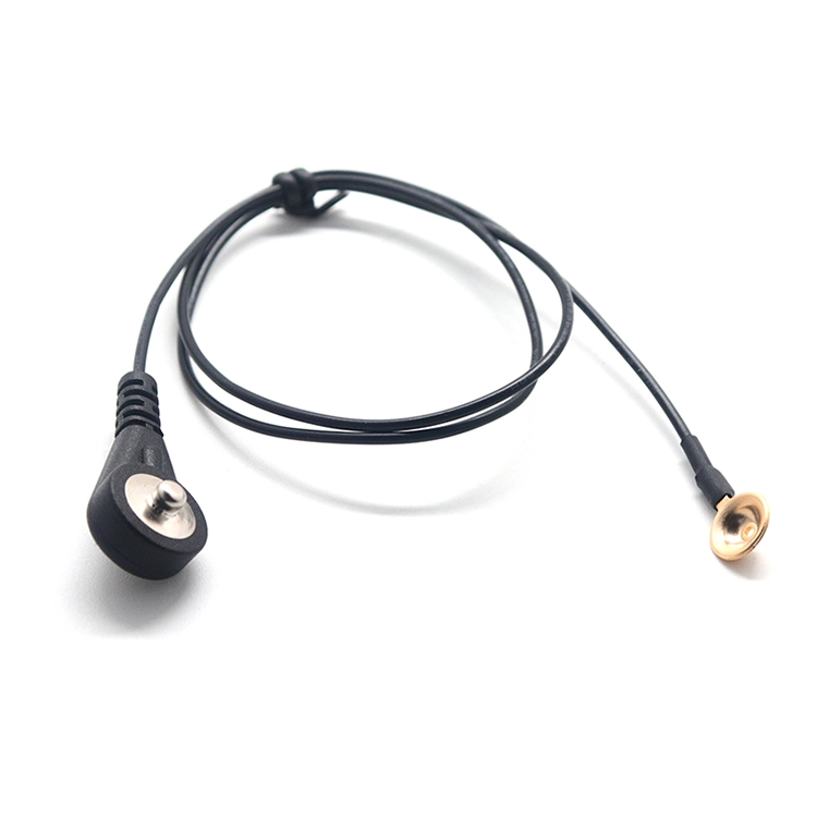 China EKG 4,0 mm Snap-Stecker auf EEG Gold Cups Physiotherapie-Elektrodenkabel Hersteller