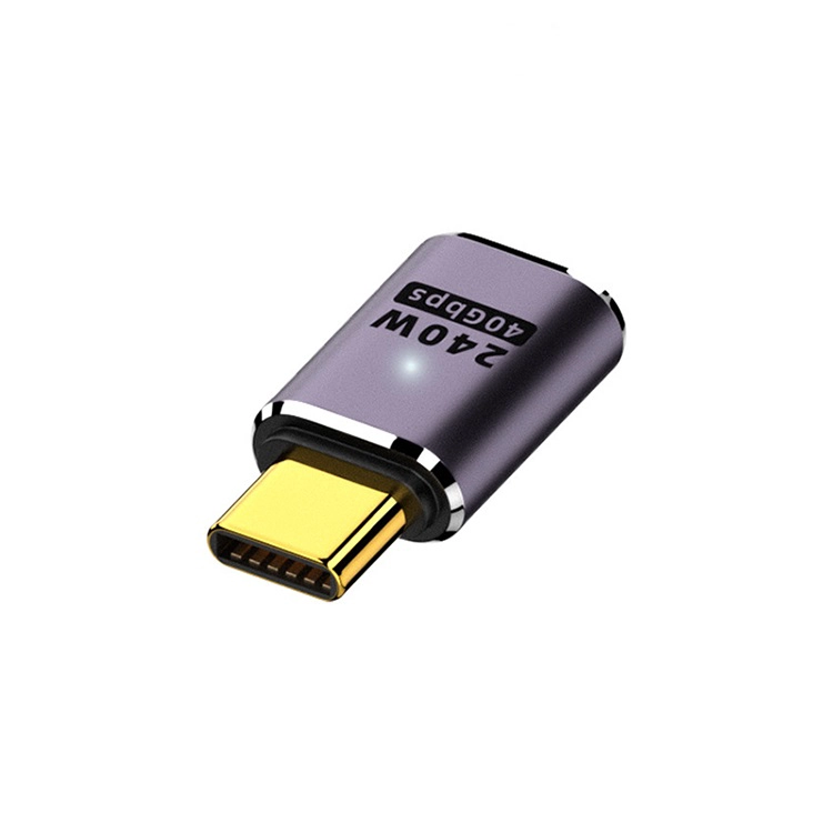 China U-Shape USB4 Tipo C 4.0 8K@60Hz 40Gb conversor de carregamento rápido 100W Adaptador de energia com luz LED fabricante