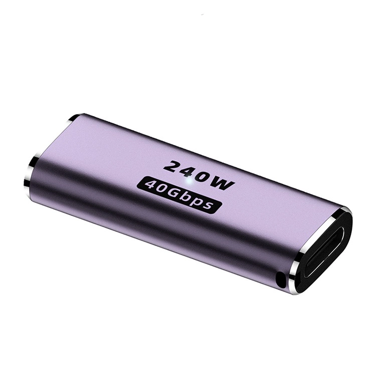 China U-Shape USB4 Tipo C 4.0 8K@60Hz 40Gb conversor de carregamento rápido 100W Adaptador de energia com luz LED fabricante