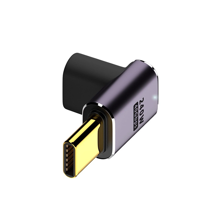 China U-Shape USB4 Tipo C 4.0 8K@60Hz 40Gb conversor de carregamento rápido 100W Adaptador de energia com luz LED fabricante