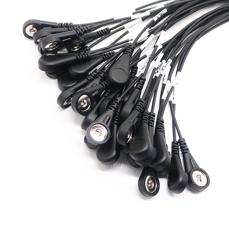 China Kundenspezifisches DB37-zu-EKG-Ableitungskabel-Set 18 Ableitungen 3,5 4,0 mm Snap-kompatibles Kabel Hersteller