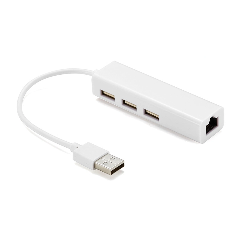 China 1000Mbps Gigabit 3 Poorten USB Type C 3.0 naar LAN Type C Hub USB Ethernet Adapter fabrikant