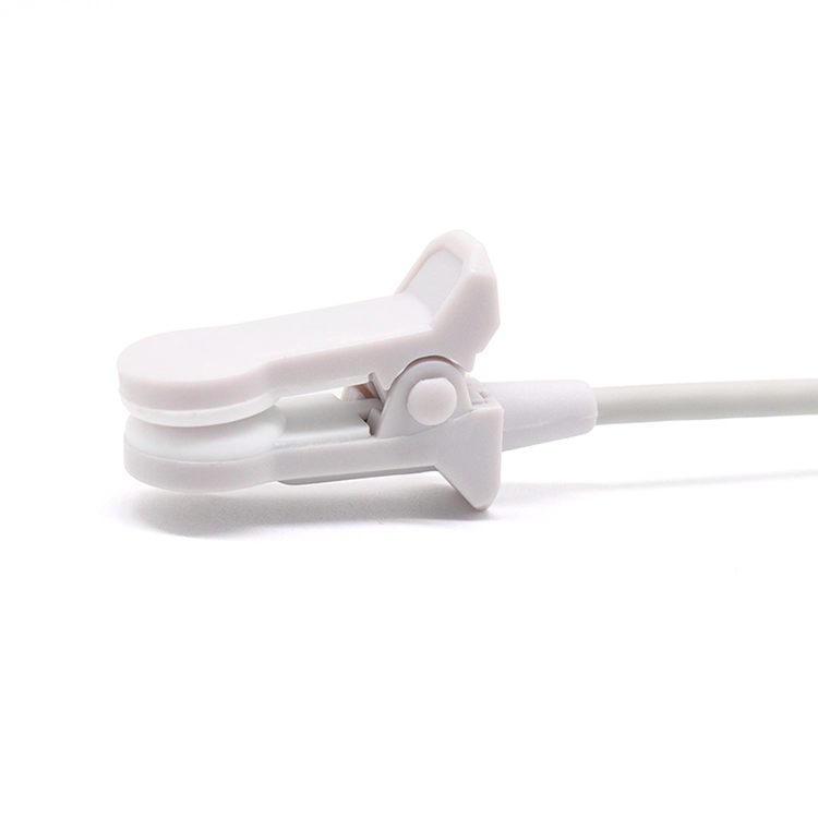 China Conector de áudio reutilizável de 3,5 mm para cabo de sonda de sensor Spo2 Cabo com clipe de orelha adulto fabricante