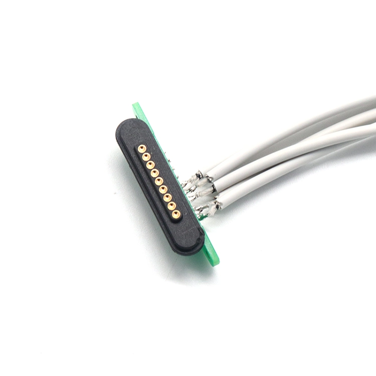 中国 9 ピン 磁気メス ポゴ ピン スプリング ロード コネクタ 5 リード 2.0 mm ラウンド リング ブレッドボード ケーブル メーカー