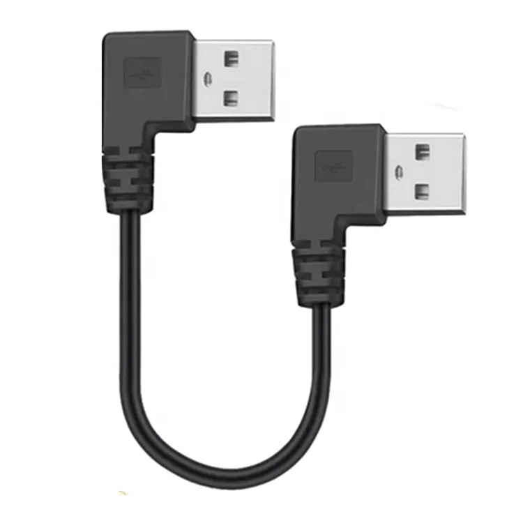 الصين 90 درجة زاوية الحق USB 2.0 3.0 نوع A ذكر إلى ذكر تمديد كابل مع جرد بالجملة الصانع