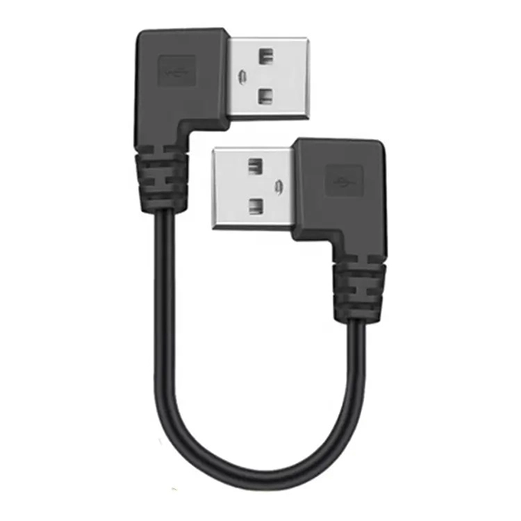 الصين 90 درجة زاوية الحق USB 2.0 3.0 نوع A ذكر إلى ذكر تمديد كابل مع جرد بالجملة الصانع
