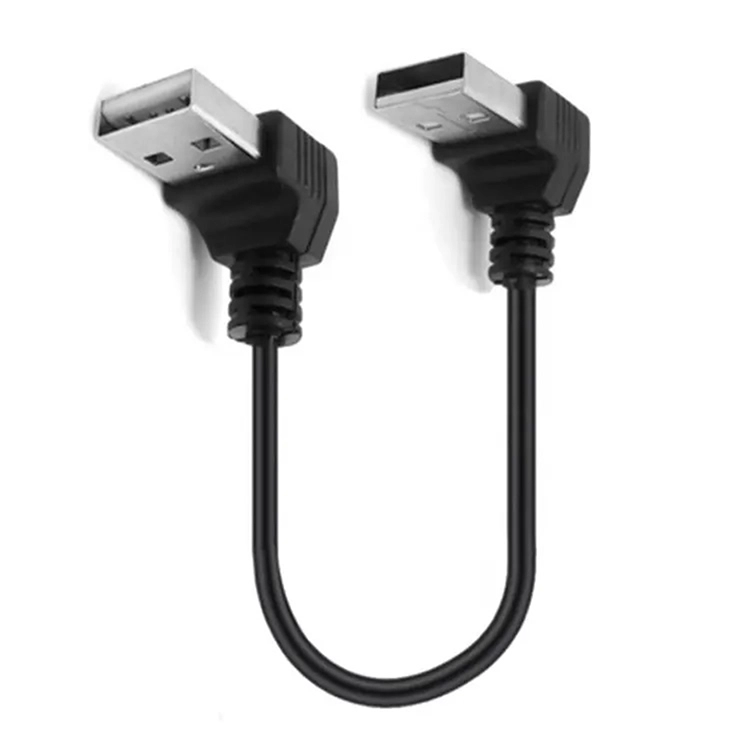 الصين 90 درجة زاوية الحق USB 2.0 3.0 نوع A ذكر إلى ذكر تمديد كابل مع جرد بالجملة الصانع