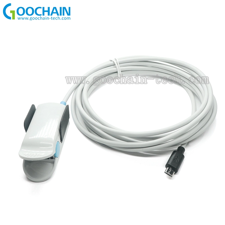 Cina Accessori per dispositivi di ossigeno Sensore Mindray Spo2 da micro maschio a clip per dito per adulti produttore