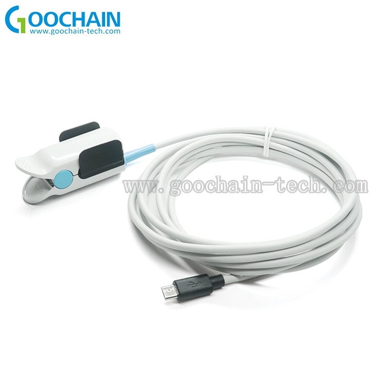Cina Accessori per dispositivi di ossigeno Sensore Mindray Spo2 da micro maschio a clip per dito per adulti produttore