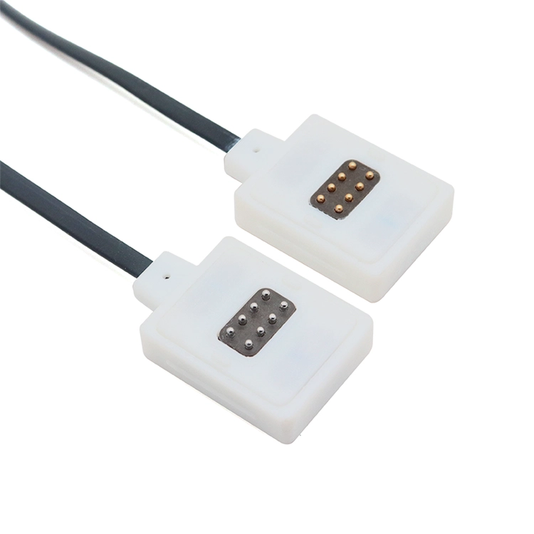 China Aangepaste USB A Male naar 8PIN Magnetische Pogo Pin Charger USB-kabel voor Smart Wearable fabrikant