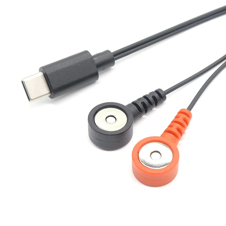 중국 2개의 지도에 주문을 받아서 만들어진 USB C TYPE-C 남성 3.5MM 자석 여성 스냅 OTG 접합기 케이블 제조업체