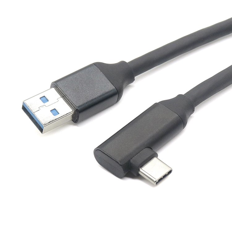 porcelana Cable VR de carga rápida 10Gpbs USB A macho a ángulo recto de 90 grados tipo C macho 100W PD personalizado fabricante