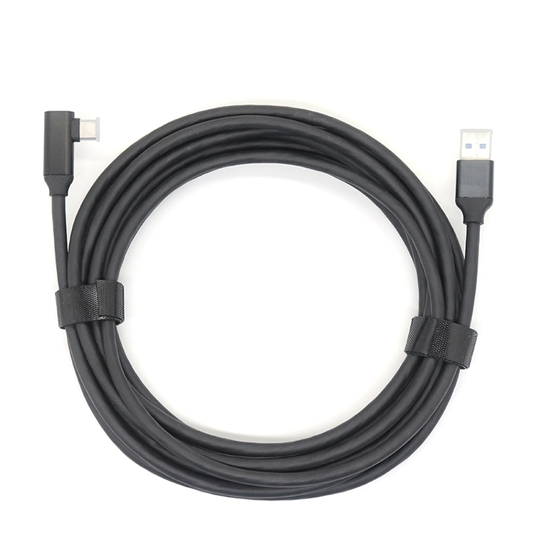 porcelana Cable VR de carga rápida 10Gpbs USB A macho a ángulo recto de 90 grados tipo C macho 100W PD personalizado fabricante