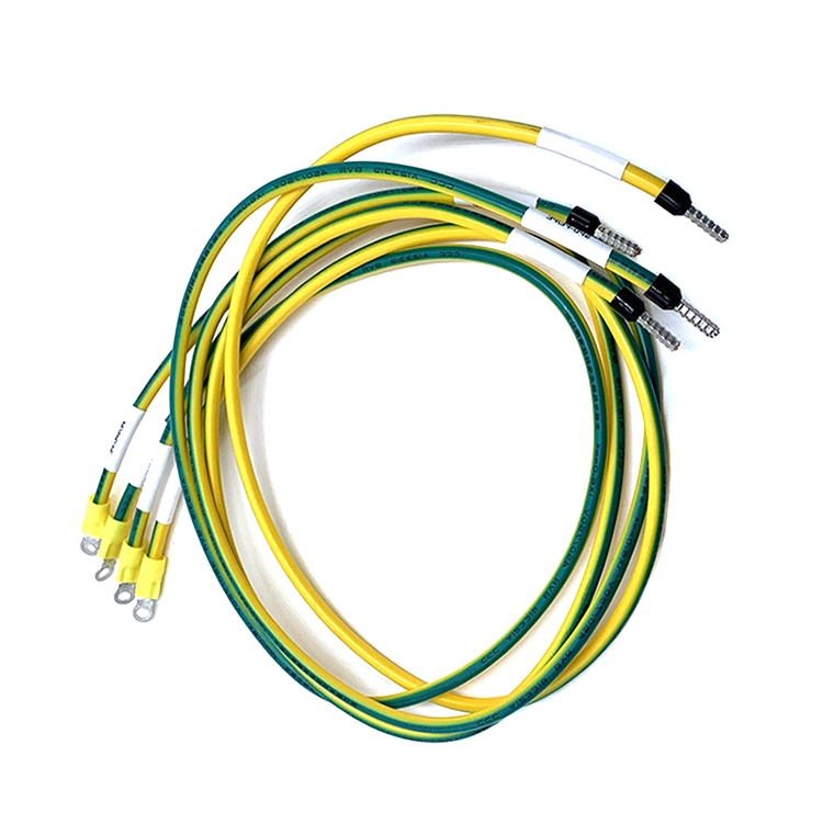 Chine Nouvelle pile de charge d'énergie fil de mise à la terre jaune-vert 6mm2 fil de borne à anneau à double tête RV5.5-4 faisceau de câblage fabricant